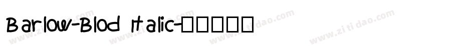 Barlow-Blod Italic字体转换